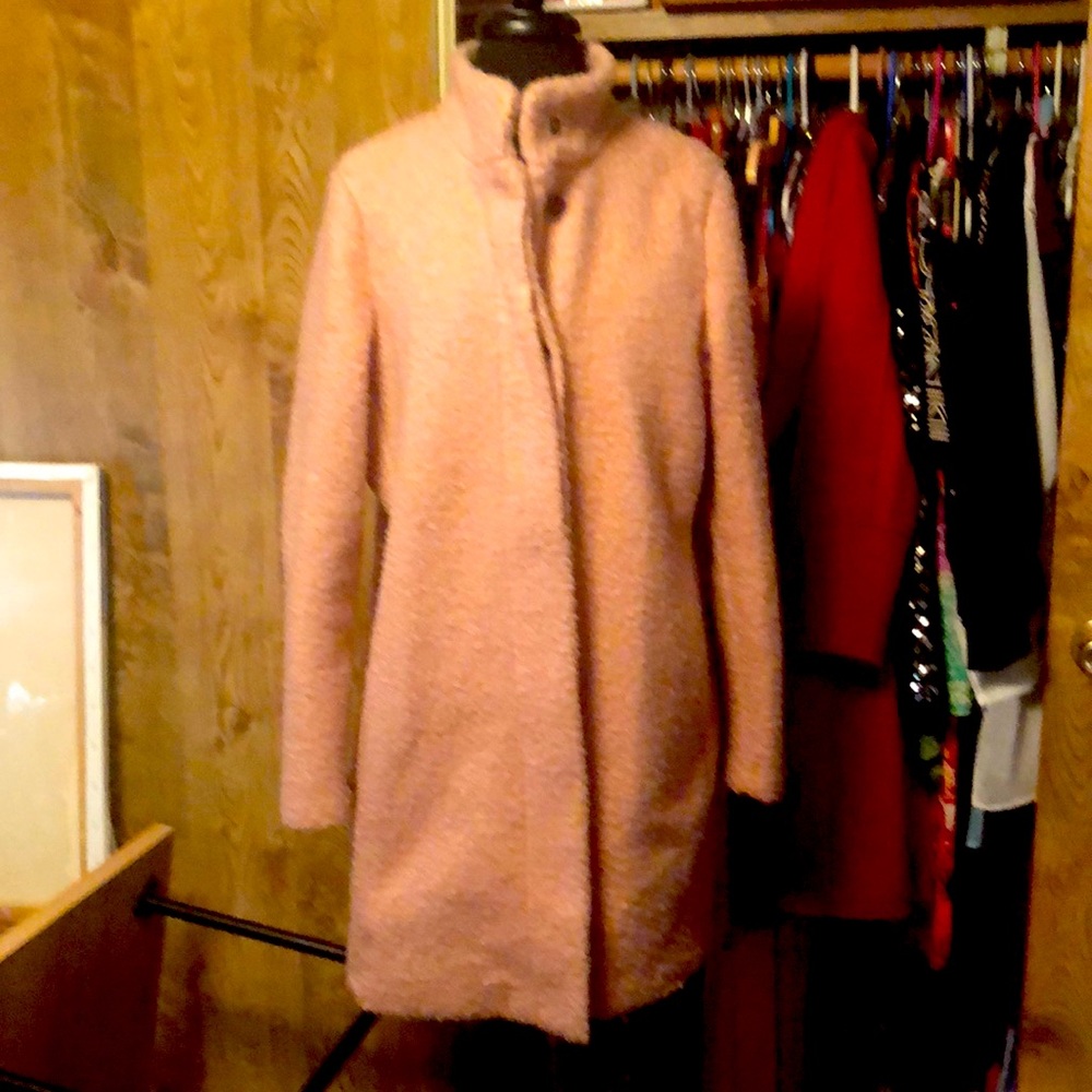 Pretty Pink Fuzzy Old Navy Women’s Jacket 🧥 Size Large Made In Vietnam